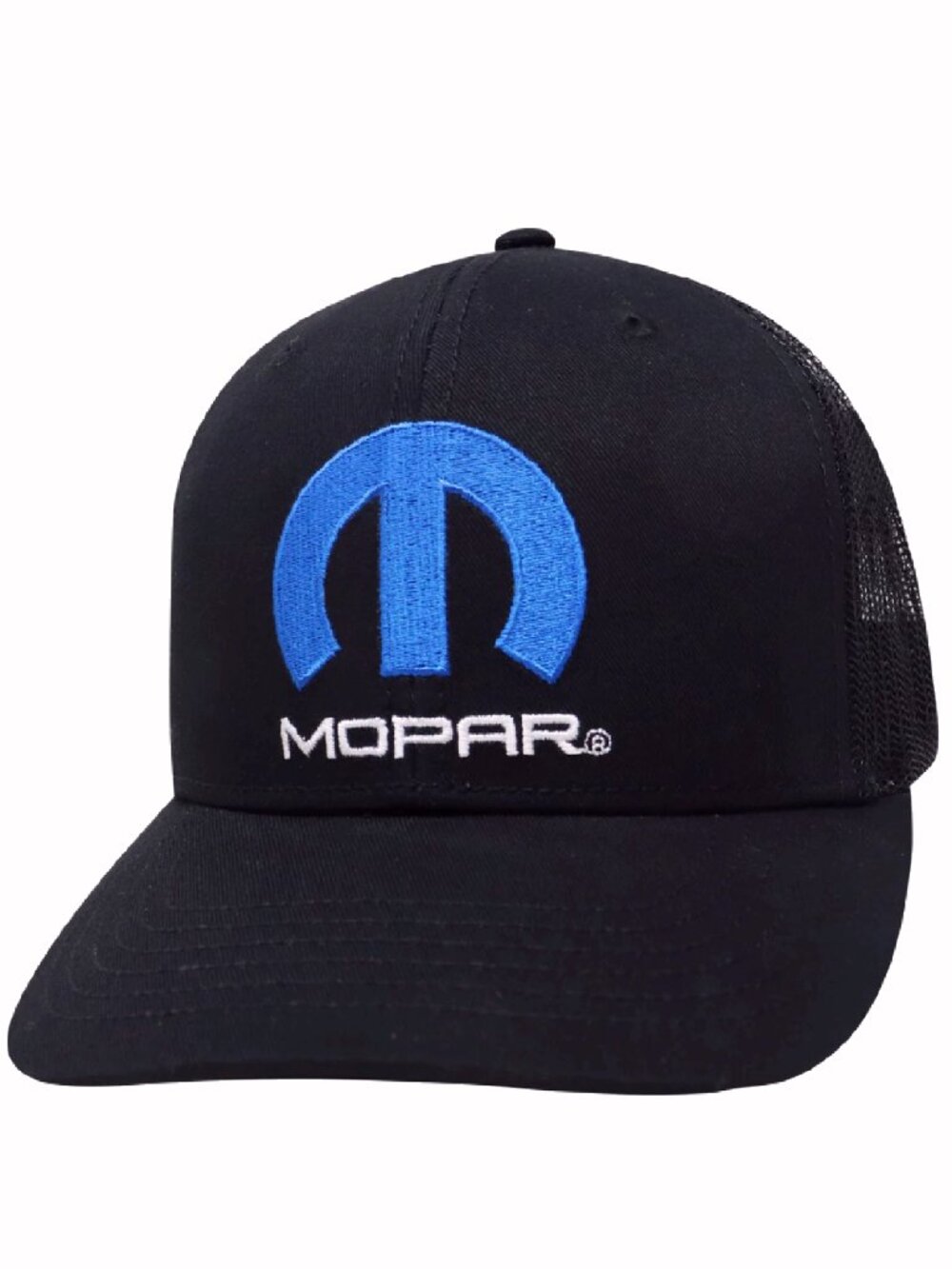 Mopar Embroidered Logo Black Mesh Cap Hat - NEW Fast Ship